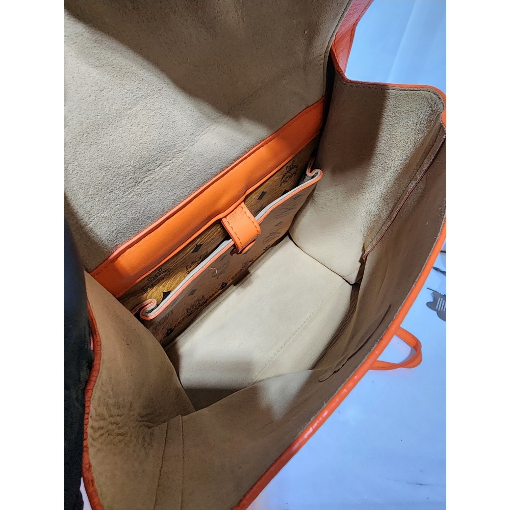 MCM Leather Crossbody/Shoulder Bag Orange - Picture 15 of 15